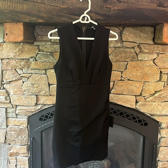 Cocktail Hour Black Sleeveless Tulip Mini Dress - Picture 2 of 4